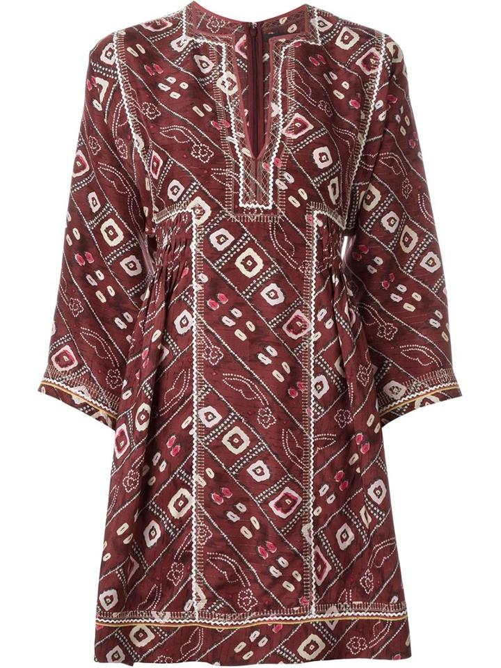 Isabel Marant - 'thurman' Dress - Women - Silk/cotton/viscose - 38, Red, Silk/cotton/viscose