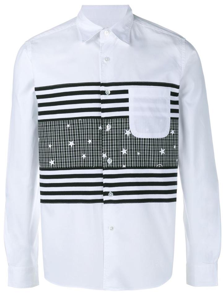 Uniform Experiment Flag Shirt, Men's, Size: 3, White, Cotton