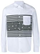 Uniform Experiment Flag Shirt, Men's, Size: 3, White, Cotton