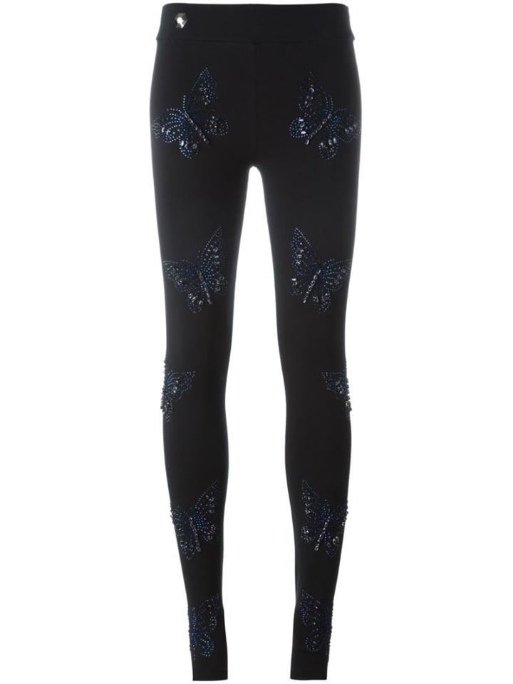 Philipp Plein 'in Your Eyes' Leggings, Women's, Size: Medium, Black, Cotton/spandex/elastane