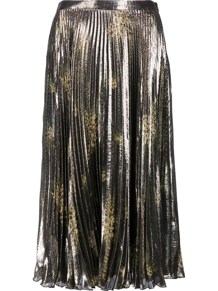 Suno Pleated Skirt, Women's, Size: 4, Grey, Polyester/spandex/elastane/silk