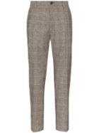 Dolce & Gabbana Check Wool Trousers - Brown