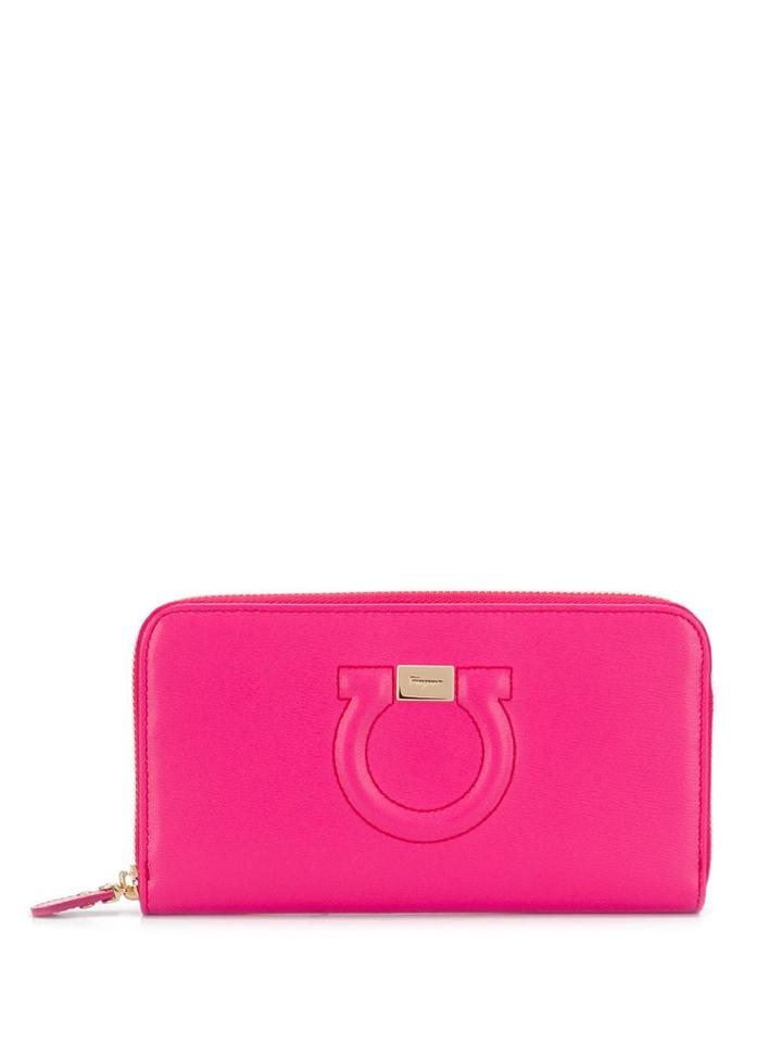 Salvatore Ferragamo Gancio City Zip Around Wallet - Pink
