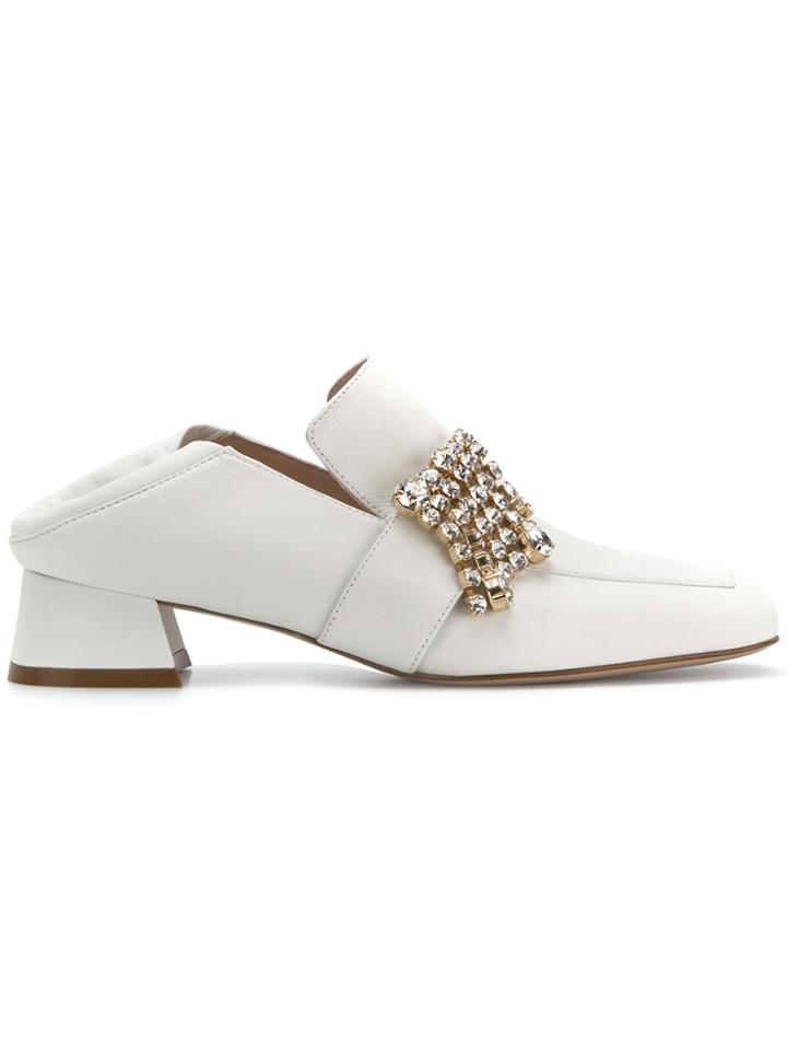 Stuart Weitzman Embellished Pumps - White