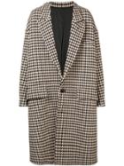 Ami Paris Oversize Two Buttons Coat - Brown