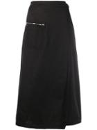 Our Legacy Zipped Pocket Wrap Skirt - Black