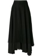Andrea Ya'aqov - Mesh Layered Midi Skirt - Women - Ramie/polyamide - M, Black, Ramie/polyamide