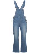 Sjyp Distressed Flared Dungarees - Blue