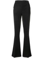 Elisabetta Franchi Creased Flared Trousers - Black