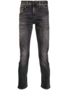 R13 Distressed Slim-fit Jeans - Black