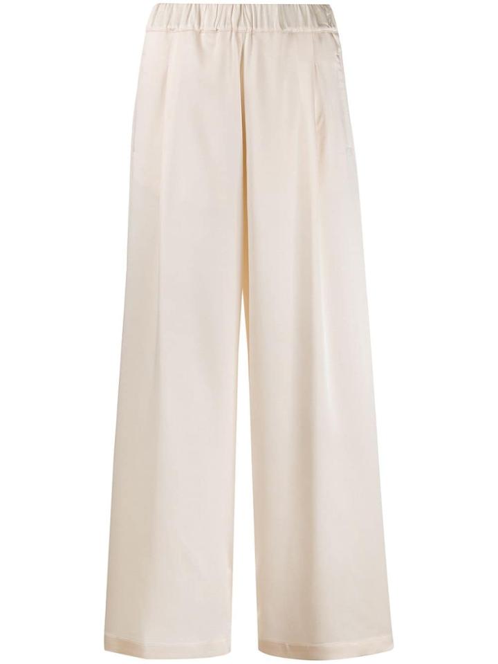 Semicouture Wide-leg Flared Trousers - Neutrals