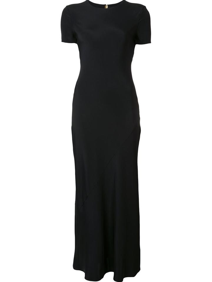 Tibi Bias Dress, Women's, Size: 6, Black, Silk