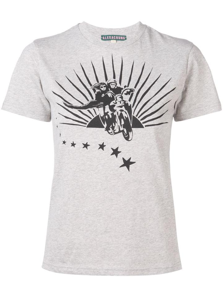 Alexa Chung Motorcyle T-shirt - Grey