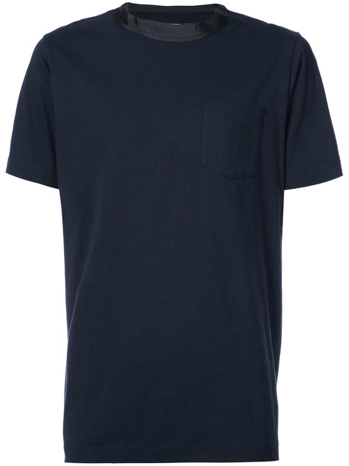 Sacai Satin Trim T-shirt - Blue
