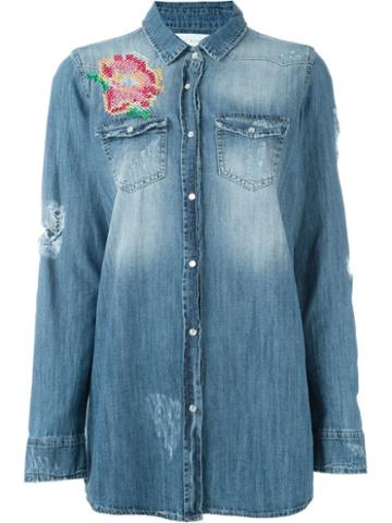 Giada Benincasa Embroidered Denim Shirt