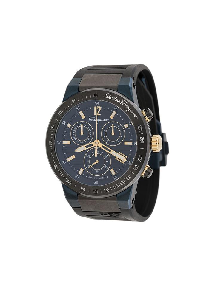 Salvatore Ferragamo Watches F-80 Chronograph Watch - Black