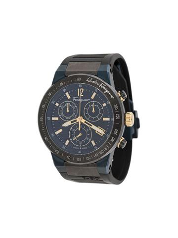 Salvatore Ferragamo Watches F-80 Chronograph Watch - Black