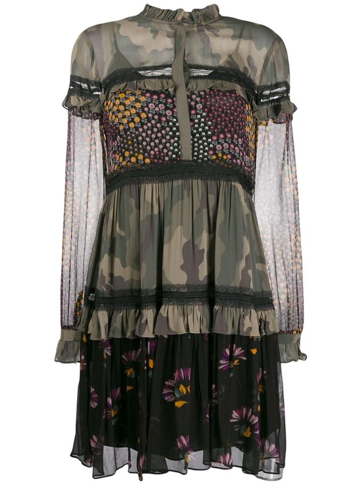 Twin-set Paneled Dress - Green