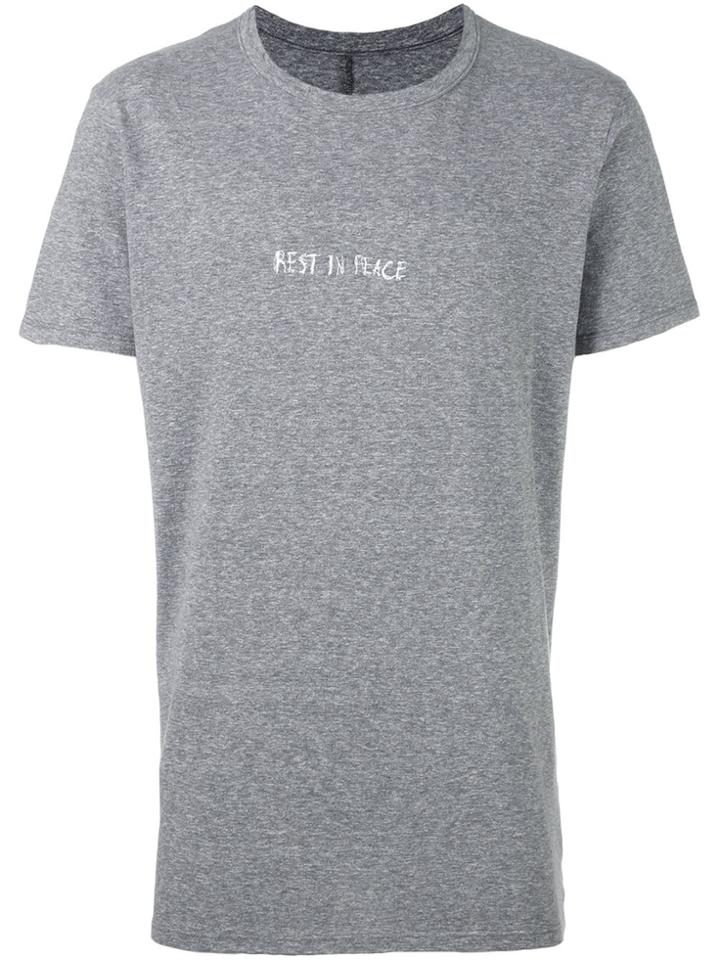 Rta Rest In Peace Print T-shirt - Grey