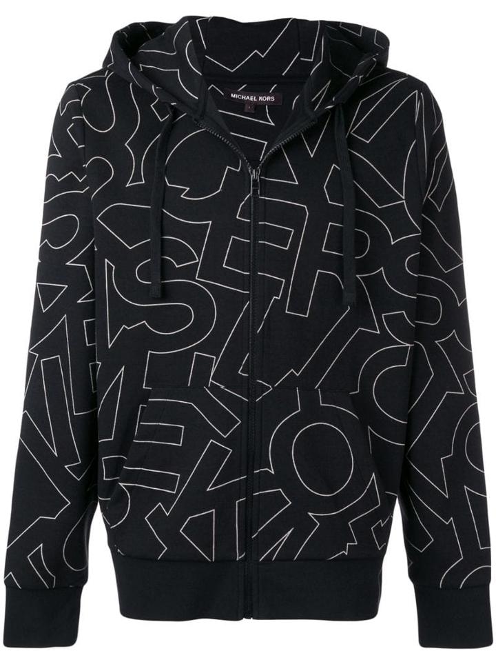 Michael Michael Kors Graphic Logo Print Hoodie - Black