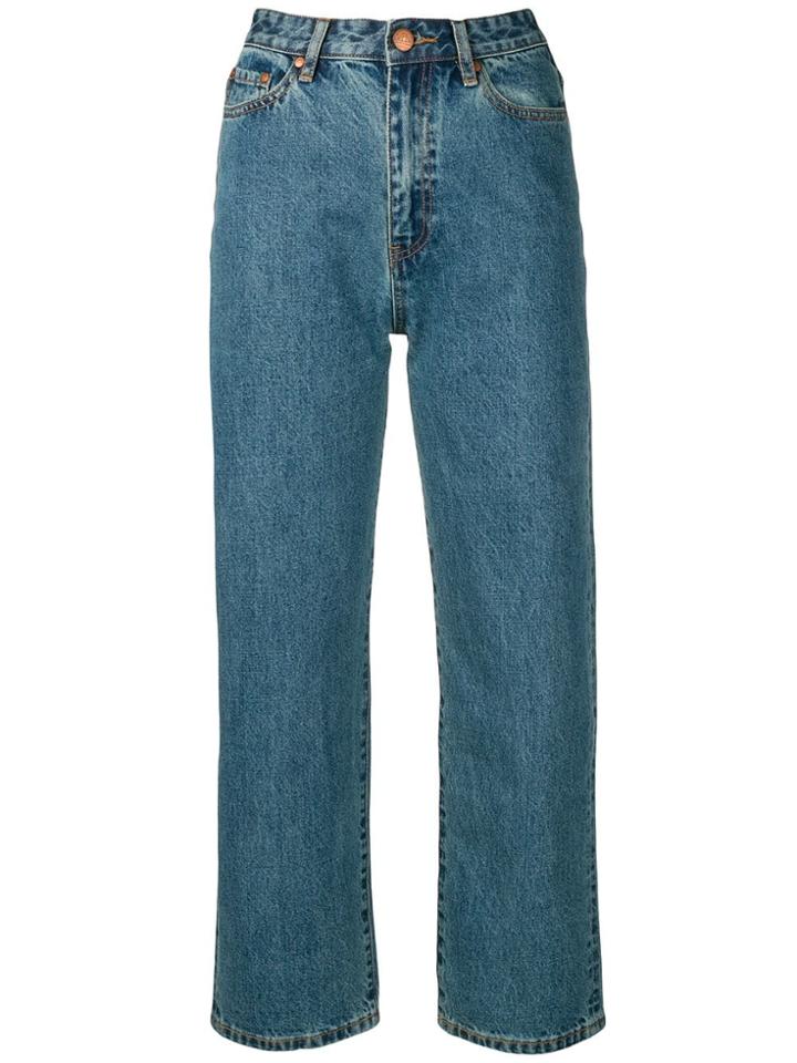 Han Kj0benhavn Cropped Straight Leg Jeans - Blue