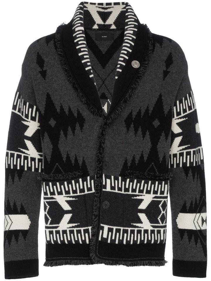 Alanui Alanui Frngd Cardi Blk Multi - Grey