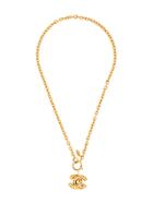 Chanel Vintage 1980s Vintage Chanel Quilted Pendant - Metallic