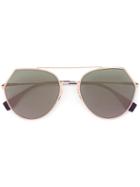 Fendi 'eyeline' Sunglasses, Women's, Grey, Metal