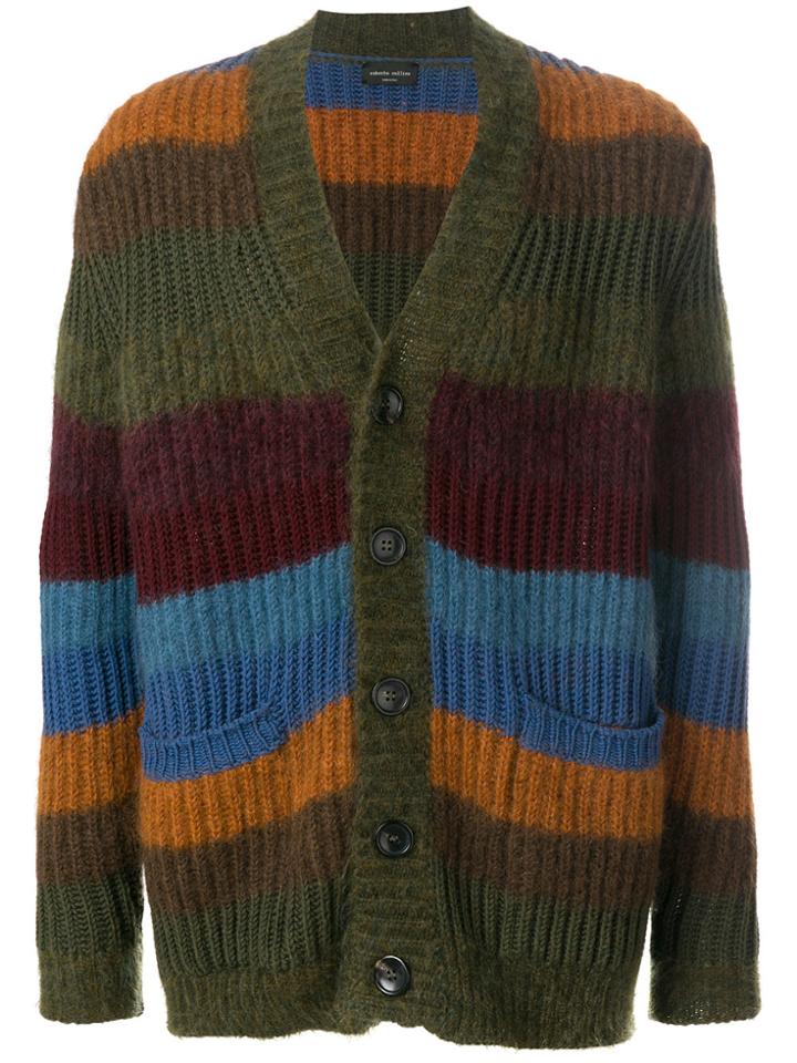 Roberto Collina Striped Cardigan - Multicolour