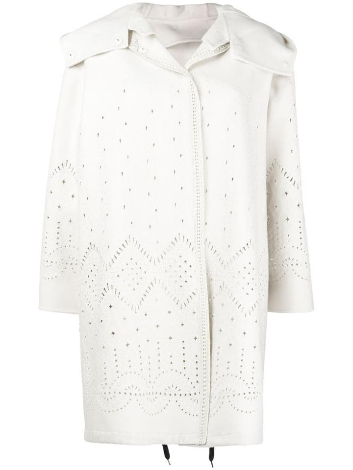 Ermanno Scervino Perforated Midi Coat - Neutrals
