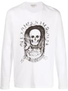 Alexander Mcqueen Long Sleeve Skull T-shirt - White