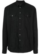 Rh45 Skull Long-sleeve Fitted Shirt - Black