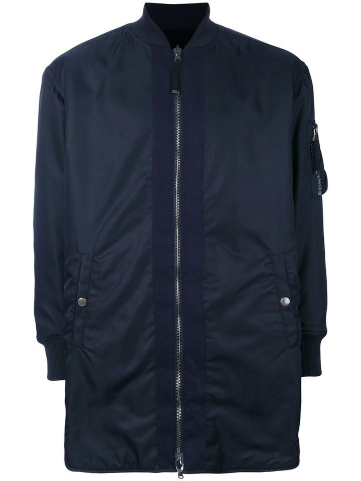 Diesel Black Gold - Oversized Bomber Jacket - Men - Nylon/polyester/spandex/elastane - 46, Blue, Nylon/polyester/spandex/elastane