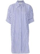 Marques'almeida Striped Shirt Dress - Blue