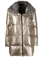 Fabiana Filippi Metallic-effect Puffer Jacket