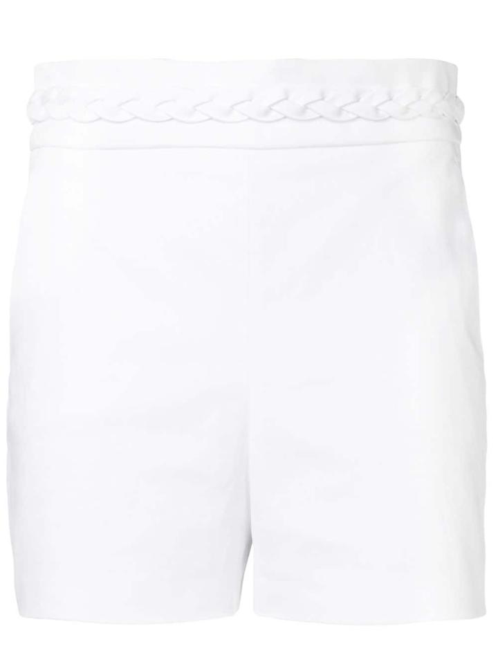 Red Valentino Braided Waistband Shorts - White