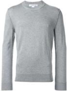 Comme Des Garçons Shirt Round Ribbed Neck Sweatshirt, Men's, Size: Large, Grey, Acrylic/polyester/wool