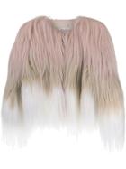 Red Valentino Furry Color-block Jacket - Pink