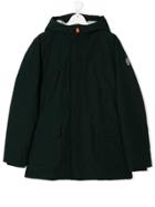 Save The Duck Kids Teen Concealed Fastening Parka Coat - Green