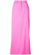 Oscar De La Renta Front Slit Skirt - Pink & Purple
