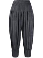 Pleats Please Issey Miyake Cropped Balloon Trousers - Grey