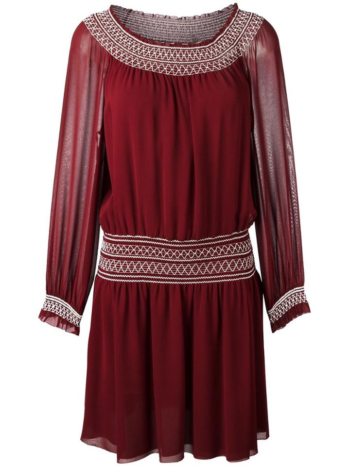 Tory Burch Smock Detail Dress - Red