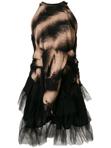 Gina Tulle Layer Dress - Brown