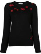Altuzarra - Cherry Embroidered Sweater - Women - Merino/sequin - S, Women's, Black, Merino/sequin