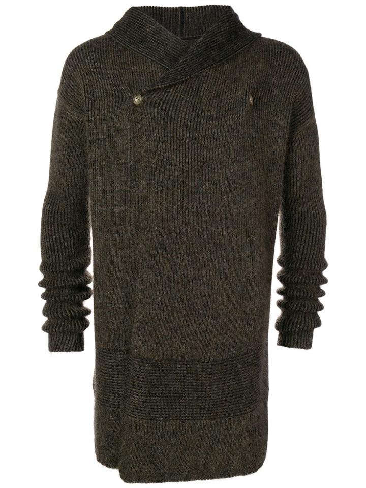 Rick Owens Hooded Fisherman Cardigan - Black