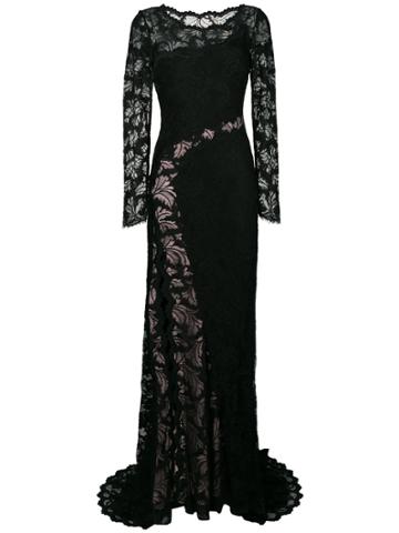 Olvi S Lace-embroidered Maxi Dress - Black