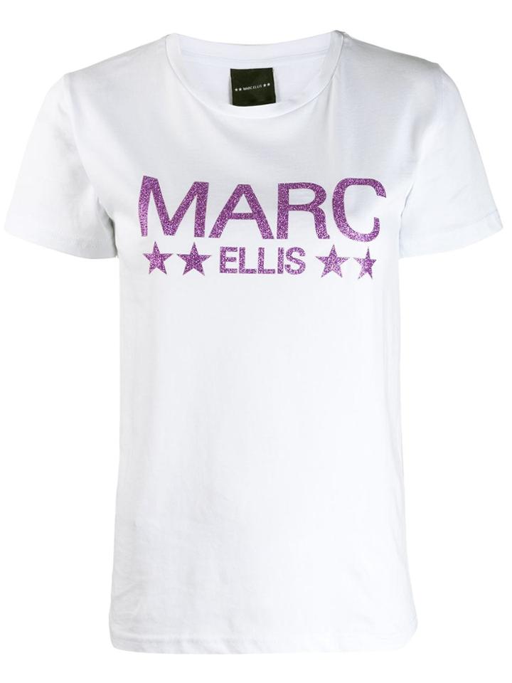 Marc Ellis Contrast Logo T-shirt - White