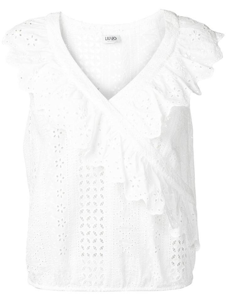 Liu Jo Broderie Anglaise Top - White
