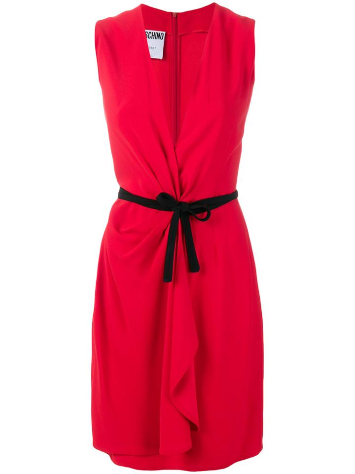 Moschino Vintage Belted Dress - Red