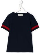 Gucci Kids Web Cuff T-shirt, Boy's, Size: 8 Yrs, Blue